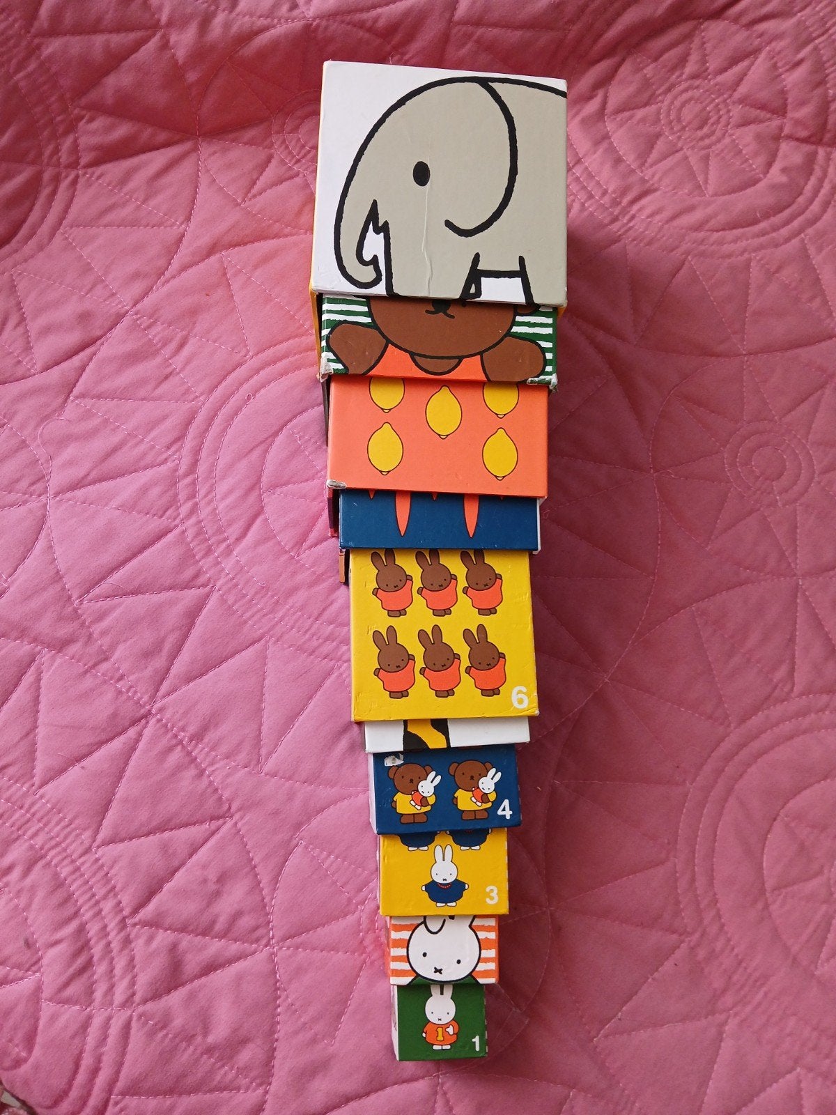 Miffy Nijntje stapelblokken - Vintage, Kinderen en Baby's, Ophalen of Verzenden, Gebruikt, Overige typen