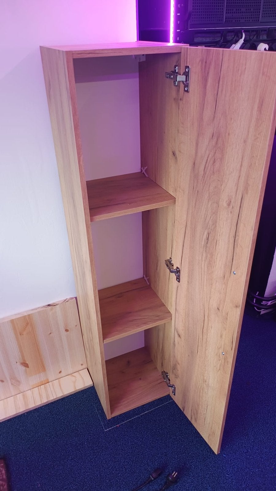 Kielle Vega Eiken houten badkamer kast met planken 140x33x33, Ophalen, (Half)hoge kast, Minder dan 50 cm, 100 tot 150 cm