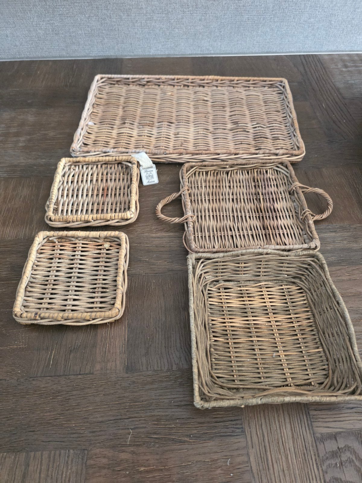 Riviera maison rattan onderzetters mandjes, Ophalen of Verzenden, Zo goed als nieuw, Rechthoekig, Riet