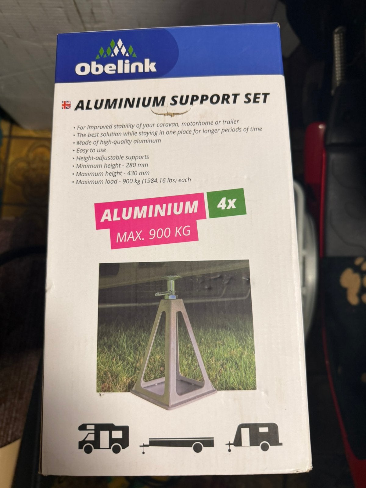 Aluminium steunen set 4 stuks, Ophalen of Verzenden, Nieuw