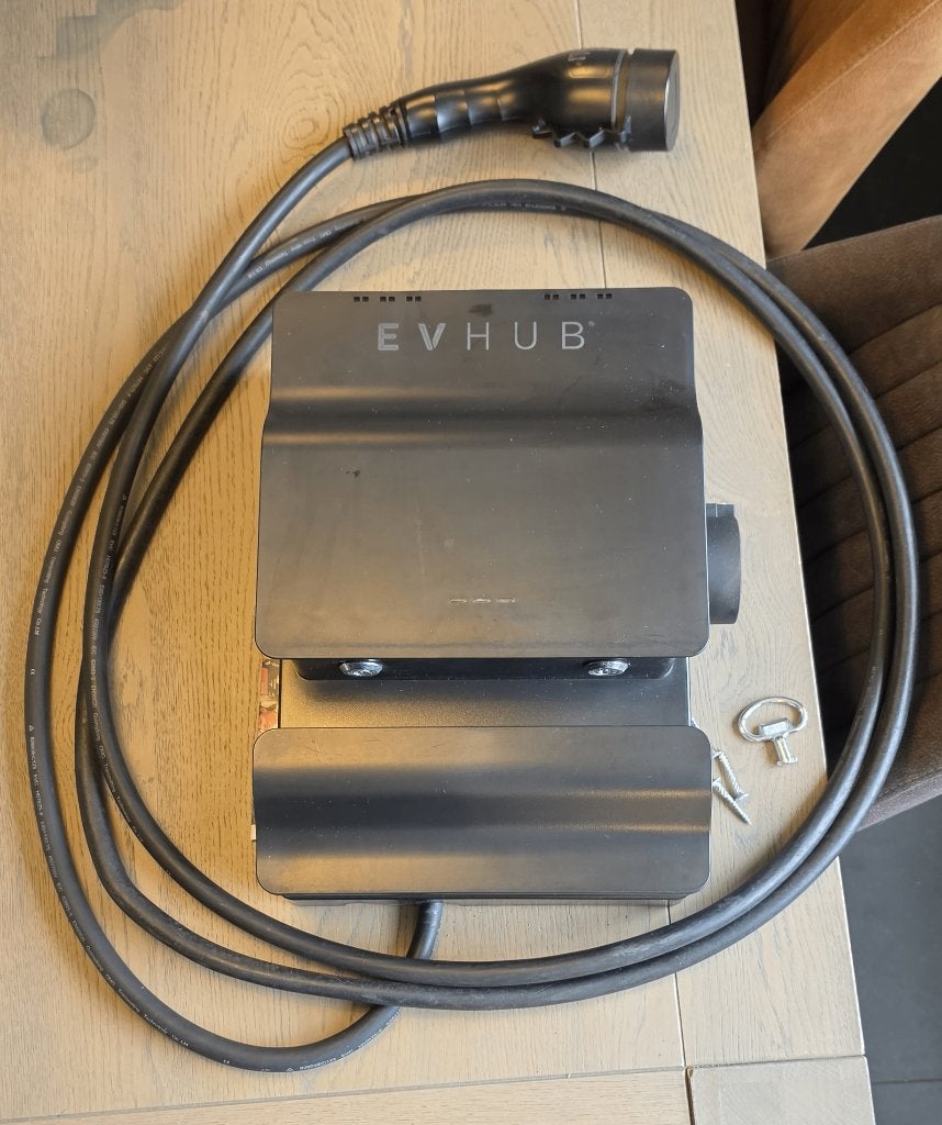EVHub laadpaal 22 kW 32A 3-fase + 5m Type 2 kabel, Ophalen, Zo goed als nieuw, Laadpaal en Laadkabel