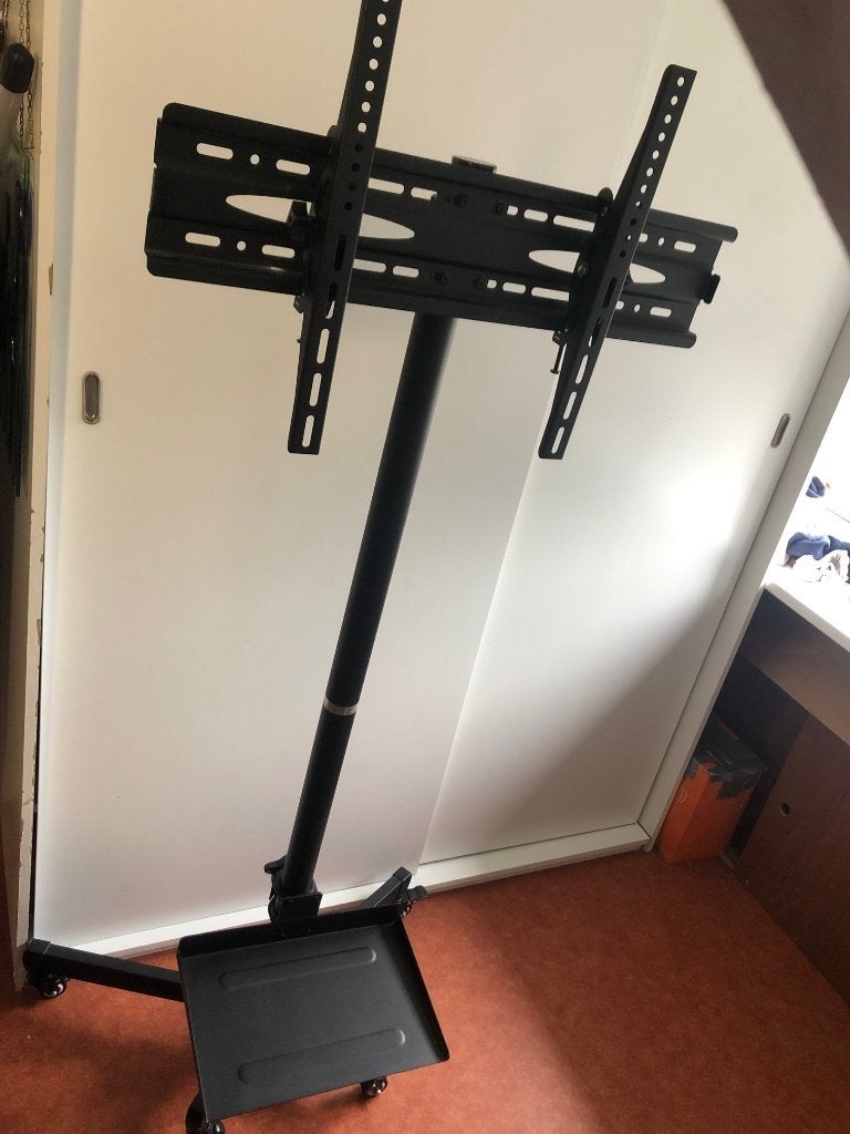 Verrijdbare standaard voor scherm incl. plateau, Audio, Tv en Foto, Ophalen, Zo goed als nieuw