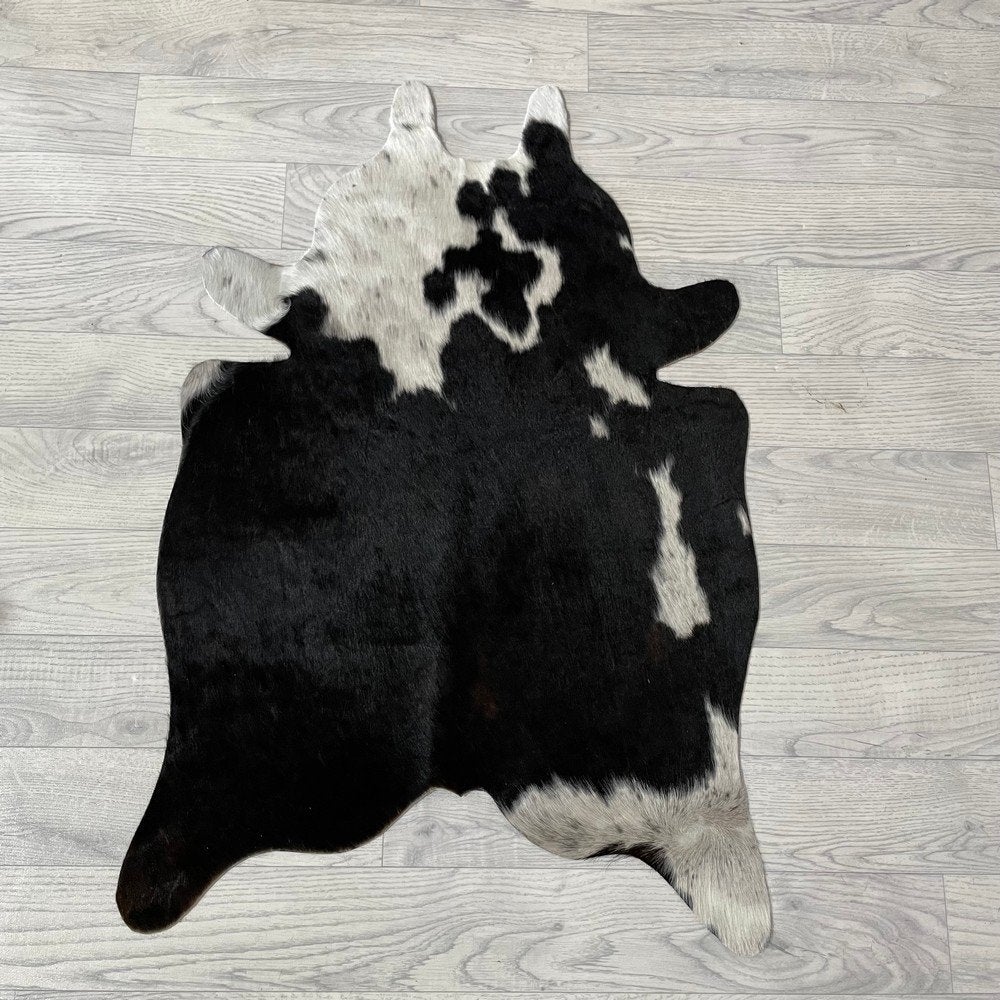Mini koeienhuid bruin wit zwart 90x60cm #478 | Lederstore, Nieuw, Overige vormen, Zwart, 50 tot 100 cm