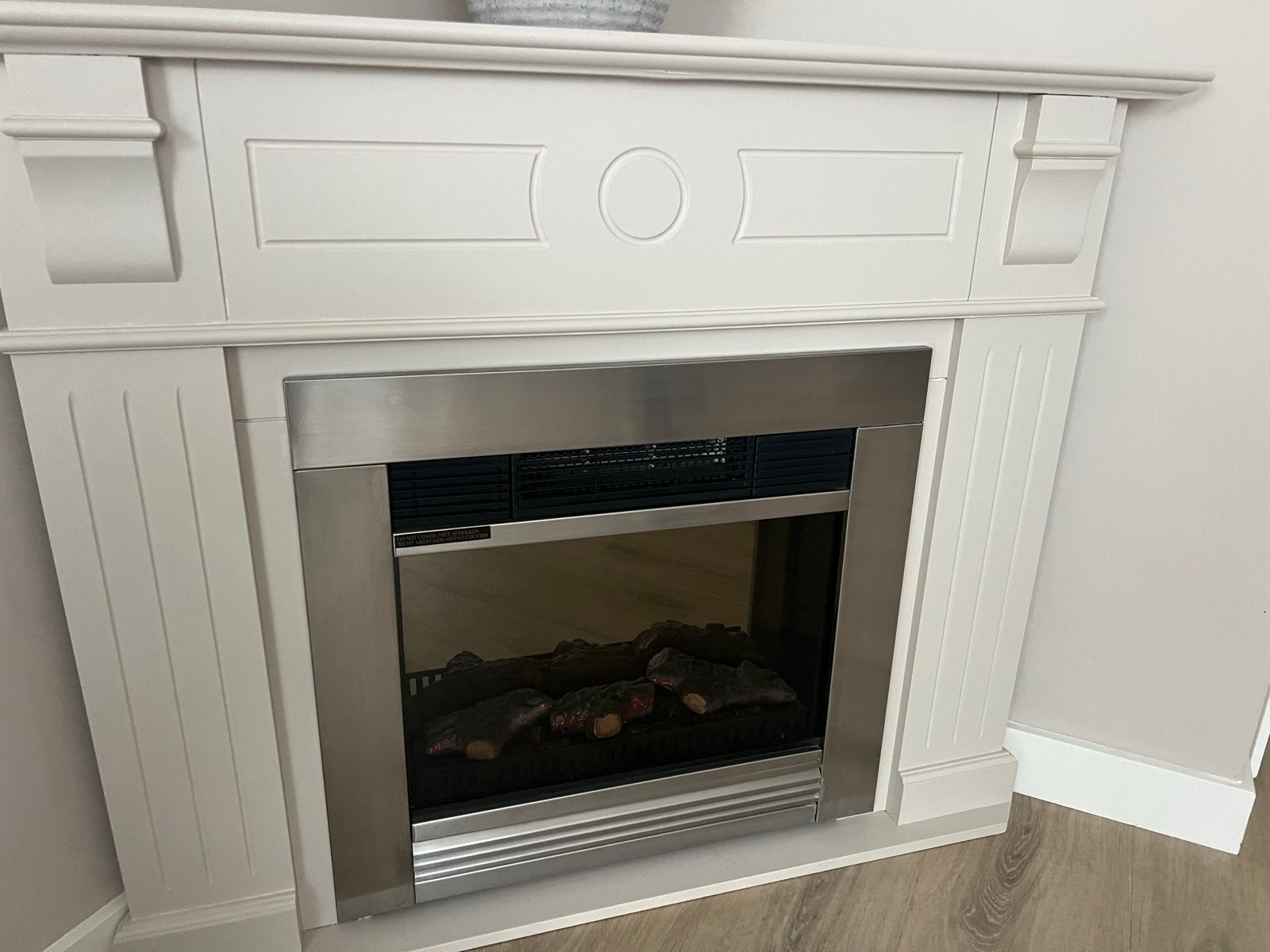 Elektrische haard met klassieke schouw, Huis en Inrichting, Haarden, Gebruikt, Elektrische haard, Ophalen