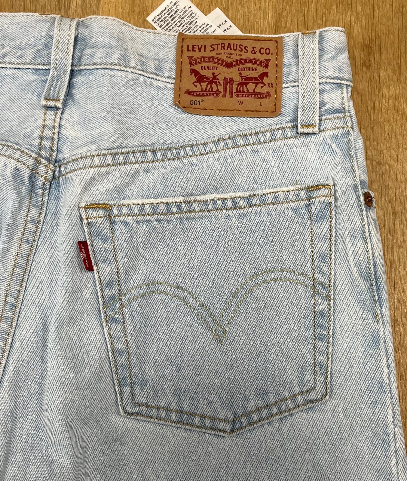Levi’s 501 jeans lichtblauw - Maat W24 L32, Ophalen of Verzenden, Zo goed als nieuw, Blauw, W27 (confectie 34) of kleiner