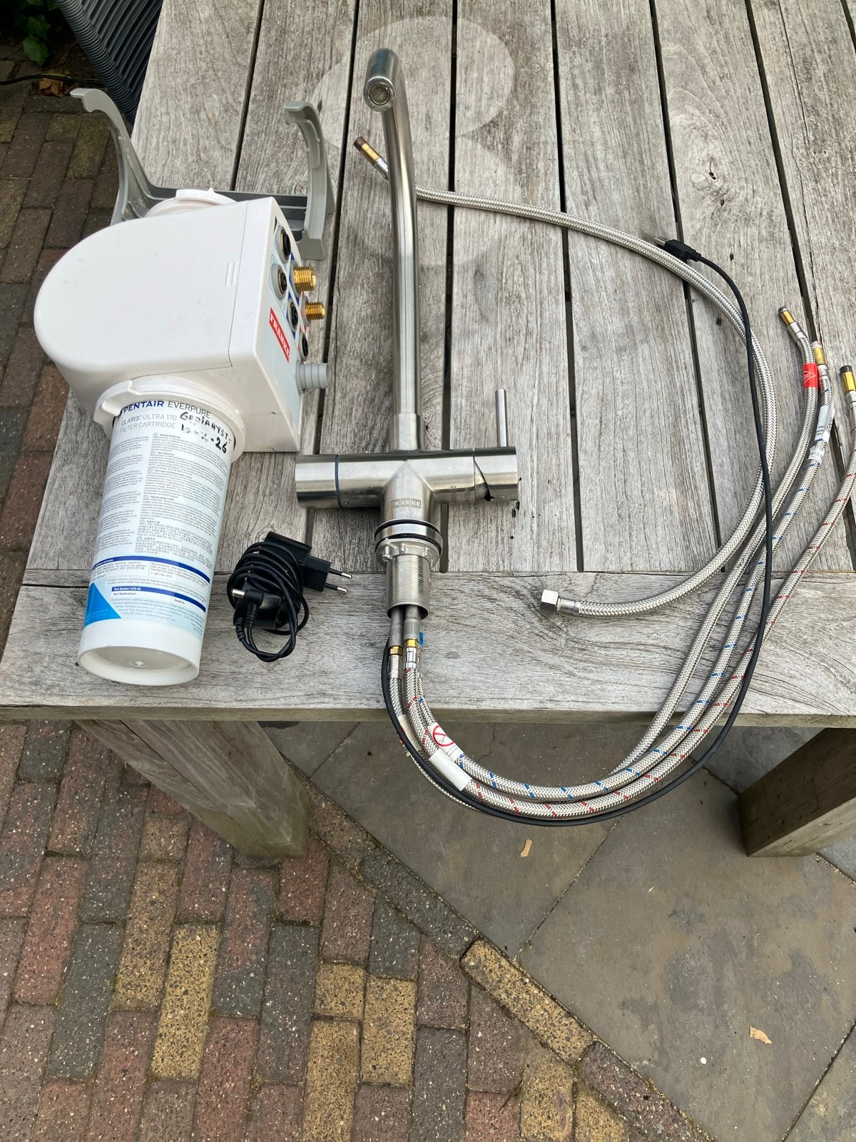 Franke heetwater mengkraan en Franke M box, Zilver, Ophalen of Verzenden, Metaal, Overige merken