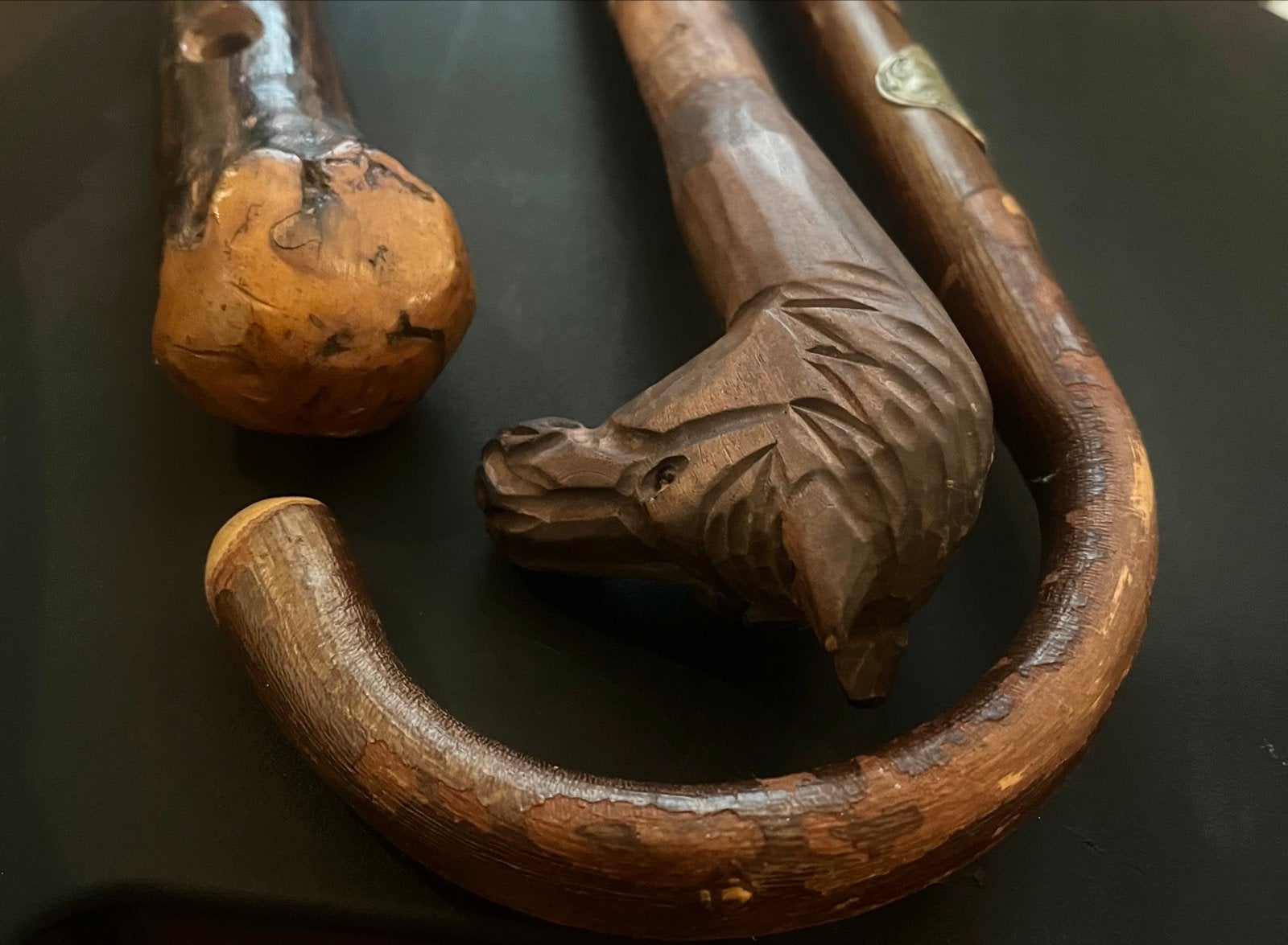 3 Antieke bergsport wandelstokken, Ophalen of Verzenden