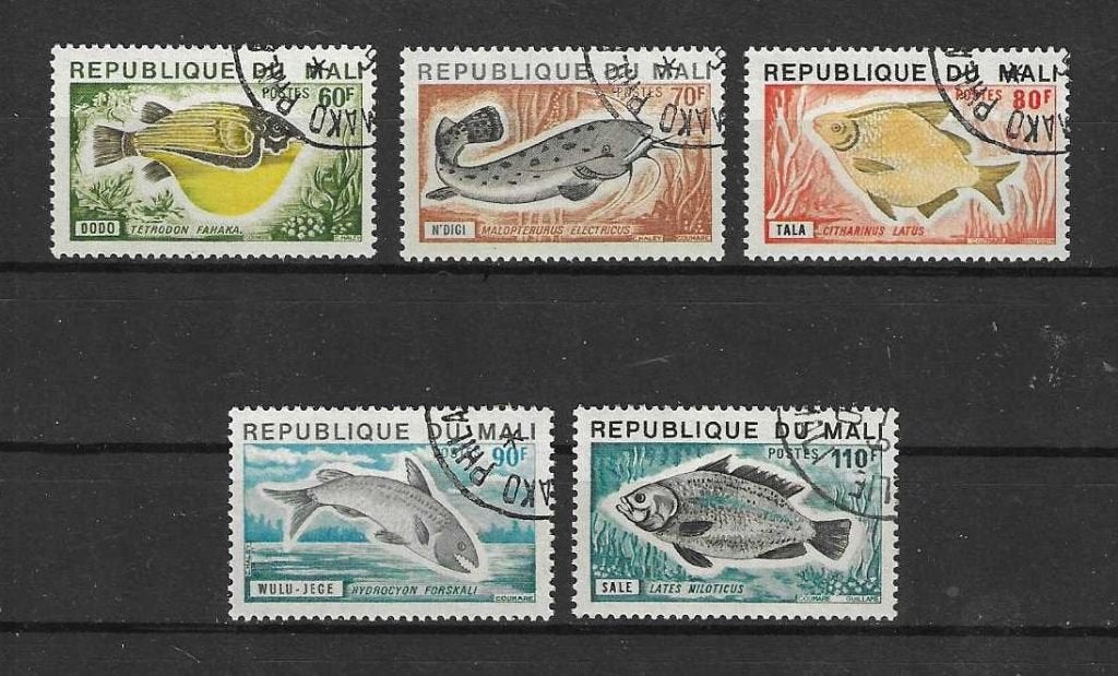 Mali Michel 482-486 gestempeld VISSEN, Ophalen of Verzenden, Overige landen, Gestempeld