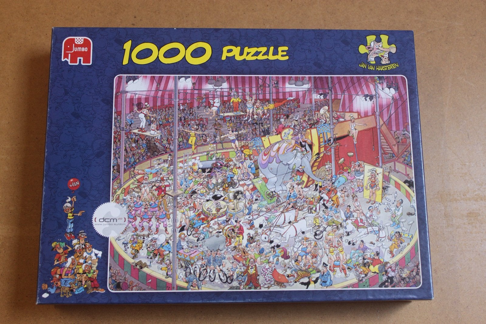 Jan van Haasteren Puzzel van 1000 stukjes.Het Circus., Ophalen of Verzenden, 500 t/m 1500 stukjes, Zo goed als nieuw, Legpuzzel