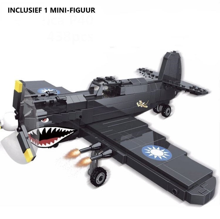 🎁 WW2 Bouwstenen - I09 - Amerikaanse Curtiss P40 🎁, Ophalen of Verzenden, Nieuw