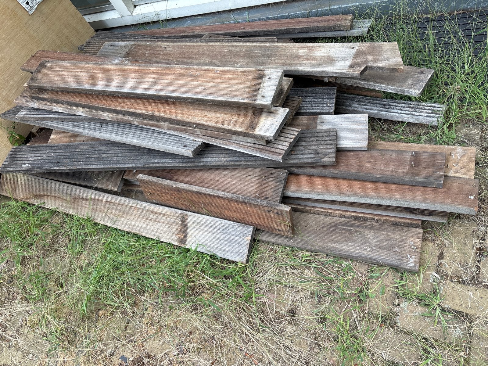 Partij Bangkirai hardhout planken - ca. 100 meter, Ophalen, Gebruikt, Planken, Hardhout
