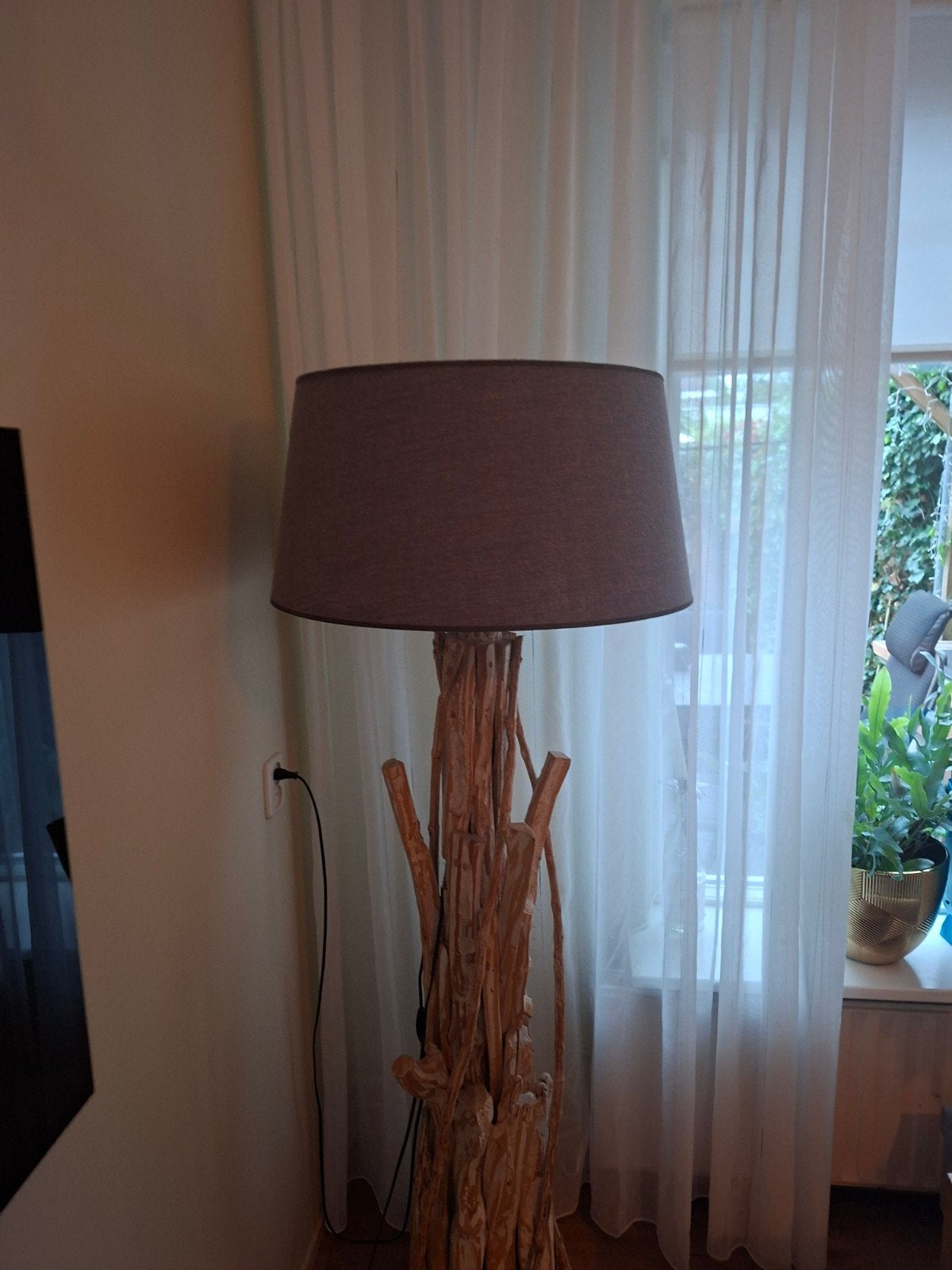 grote grijze lampenkap, Ophalen, Zo goed als nieuw, Minder dan 100 cm