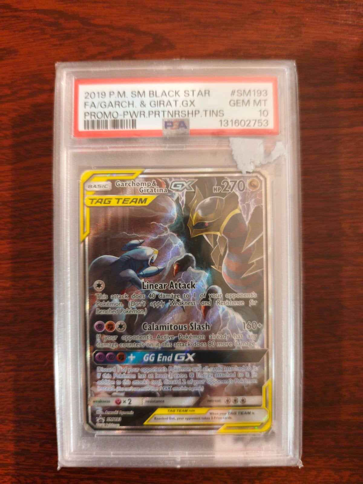 Giratina & Garchomp GX TAG TEAM PSA 10 Pokémon Kaart, Ophalen of Verzenden, Nieuw, Losse kaart, Foil