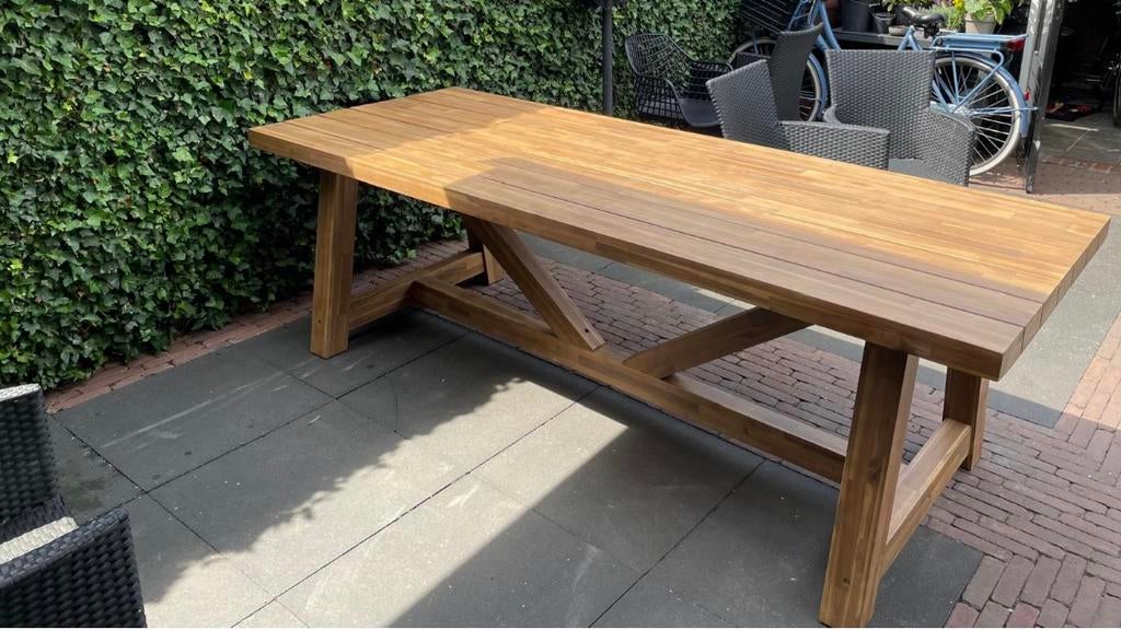 Tuintafel lugo karwei 2,40, Tuin en Terras, Ophalen of Verzenden, Zo goed als nieuw, Rechthoekig
