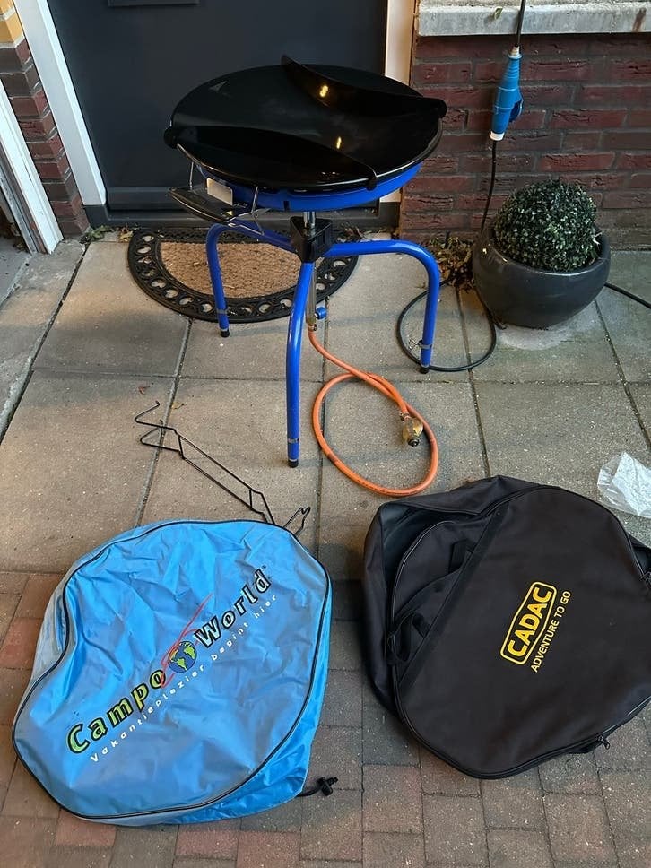 Cadac Skottelbraai met paellapan en accessoires, Tuin en Terras, Gasbarbecues, Ophalen of Verzenden, Gebruikt