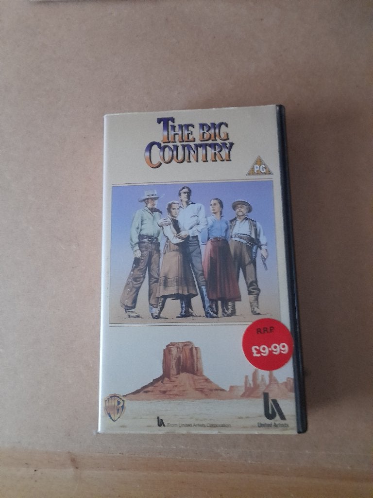 The Big Country VHS Gregory Peck Charlton Heston, Cd's en Dvd's, VHS | Film, Alle leeftijden, Ophalen of Verzenden, Gebruikt, Western