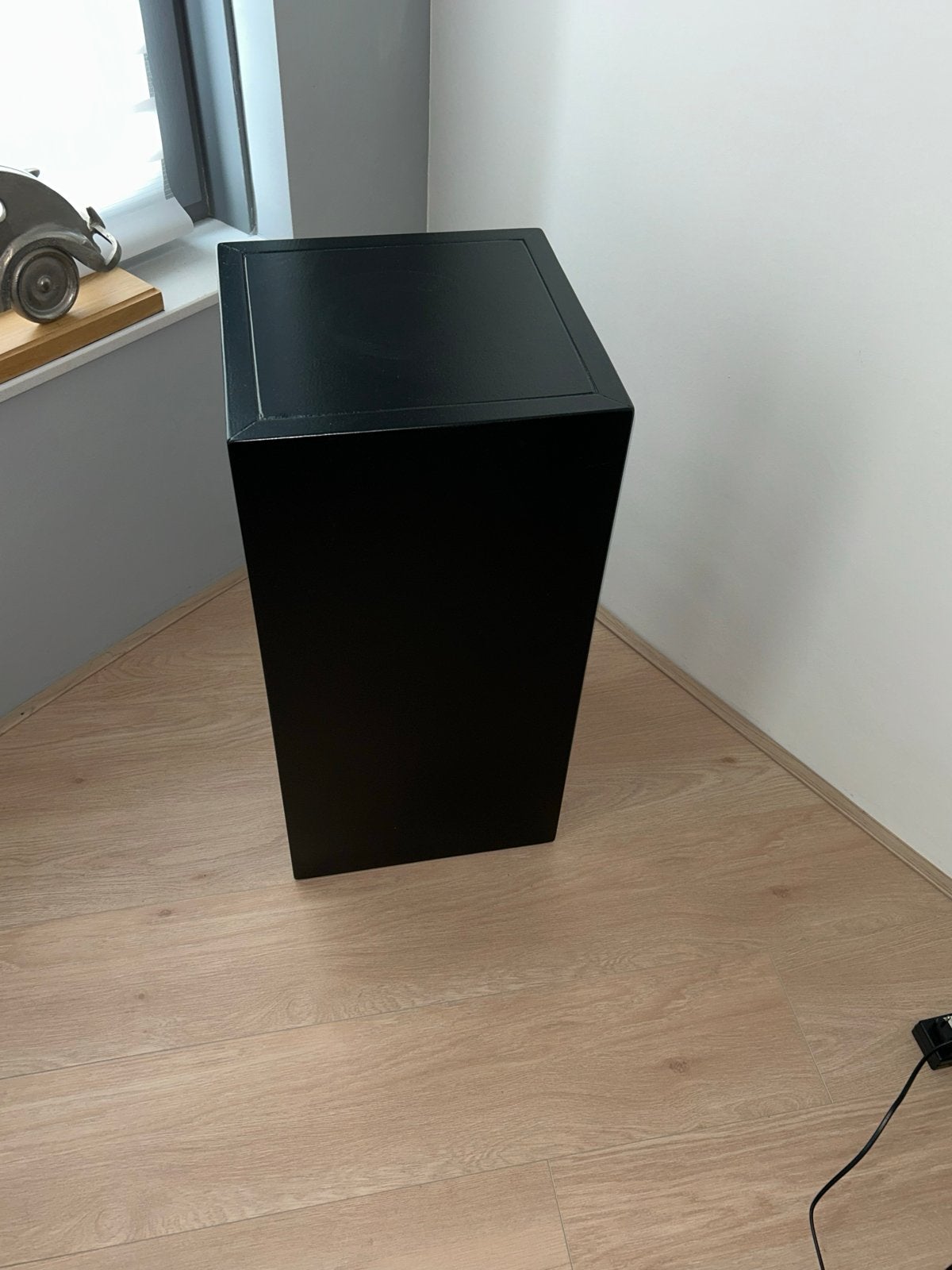 Zwart beuken Zuil/bijzettafel/plantenstandaard/kolom, Ophalen, Minder dan 55 cm, Gebruikt, Vierkant