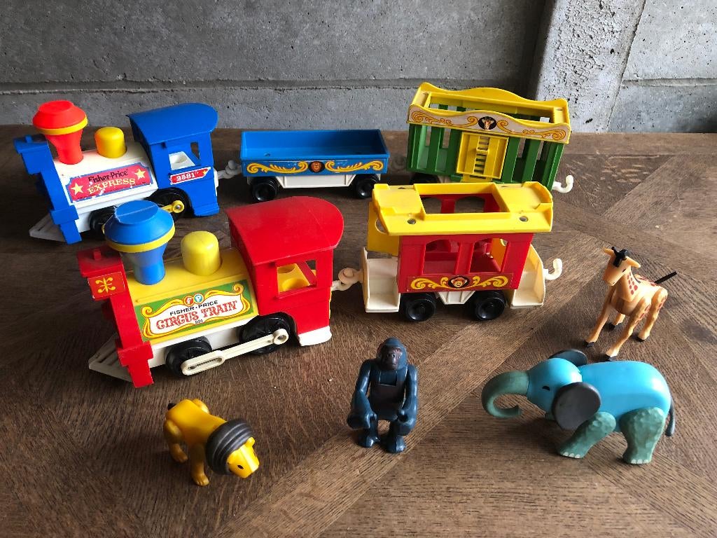 Vintage Fisher Price circustrein '70, Kinderen en Baby's, Speelgoed | Fisher-Price, Ophalen of Verzenden, Gebruikt, Auto of Voertuig