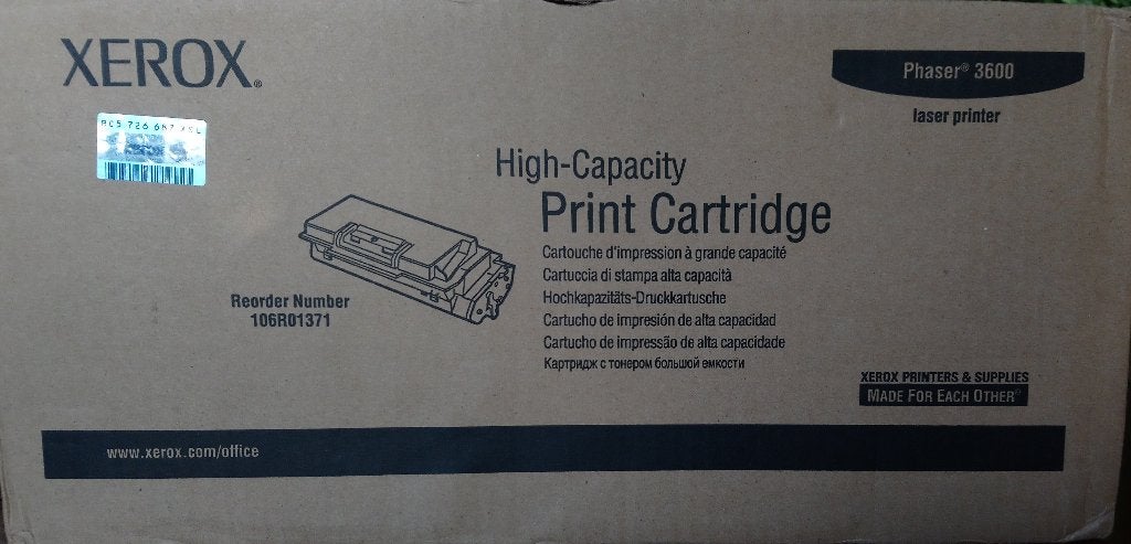Originele Xerox toner cartridge 106R01371 Phaser 3600 Black, Ophalen of Verzenden, Nieuw, Toner, Xerox