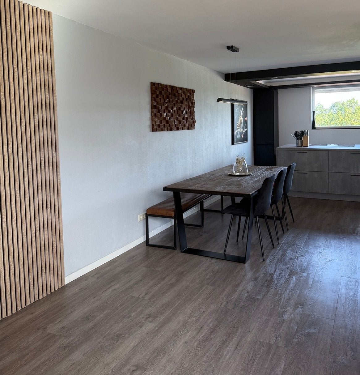 Akoestische houten wandpanelen, Huis en Inrichting, Woonaccessoires | Wanddecoraties, Gebruikt, 230 cm, Wandbord of Wandpaneel