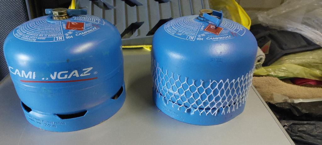 2x camping gaz R904 fles, Caravans en Kamperen, Kampeeraccessoires, Ophalen, Gebruikt