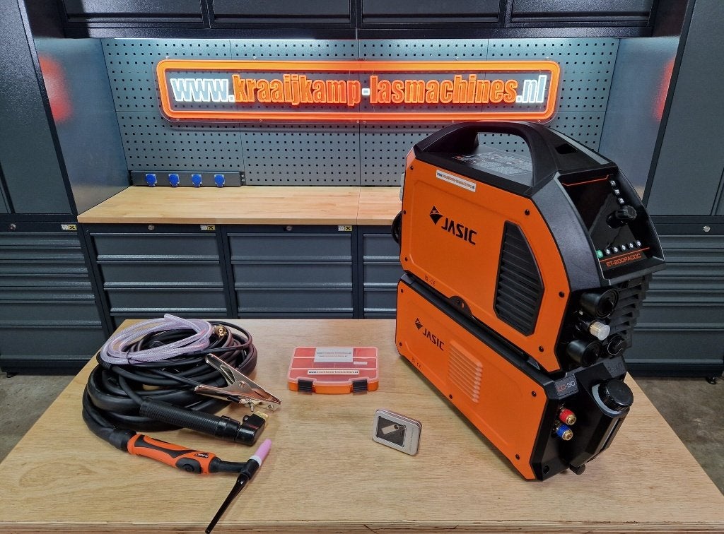 Jasic EVO TIG200P PFC AC/DC PULSE 230v watergekoeld, Ophalen of Verzenden, Nieuw, 150 tot 250 ampère, Tig