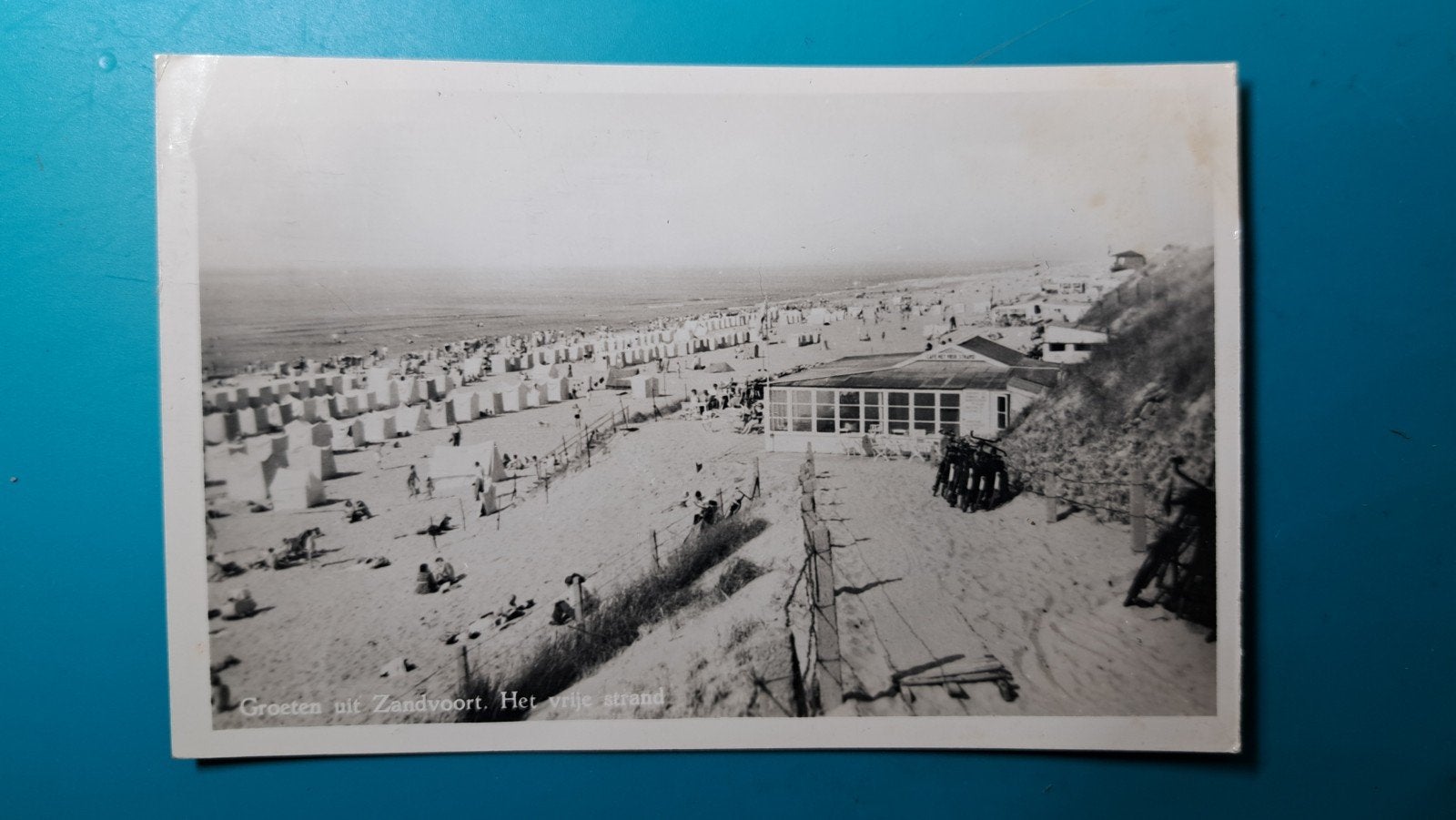 Zandvoort Het vrije strand 1953, Ophalen of Verzenden, 1940 tot 1960, Gelopen, Noord-Holland