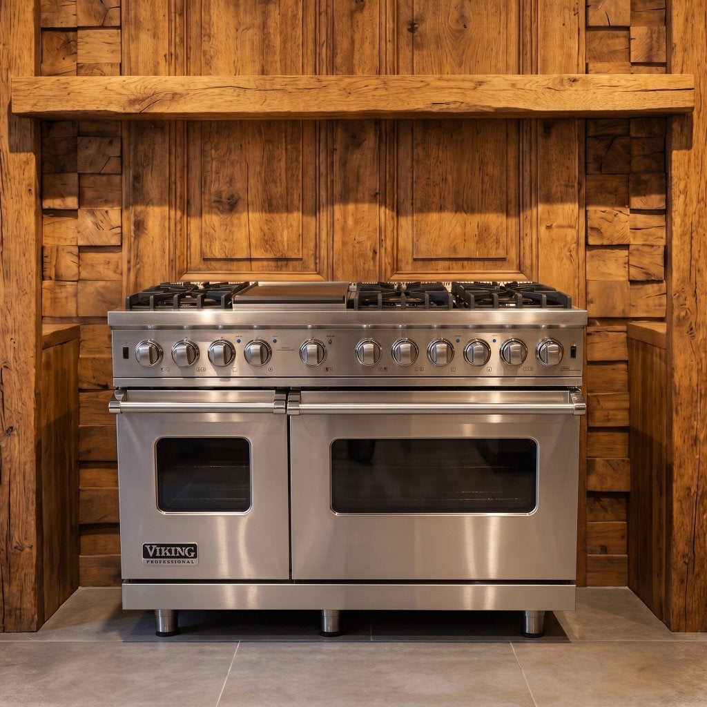 Viking 120 cm · 7 pits · 2 ovens · RVS · in showroomstaat, 60 cm of meer, Refurbished, Ophalen of Verzenden, Gas