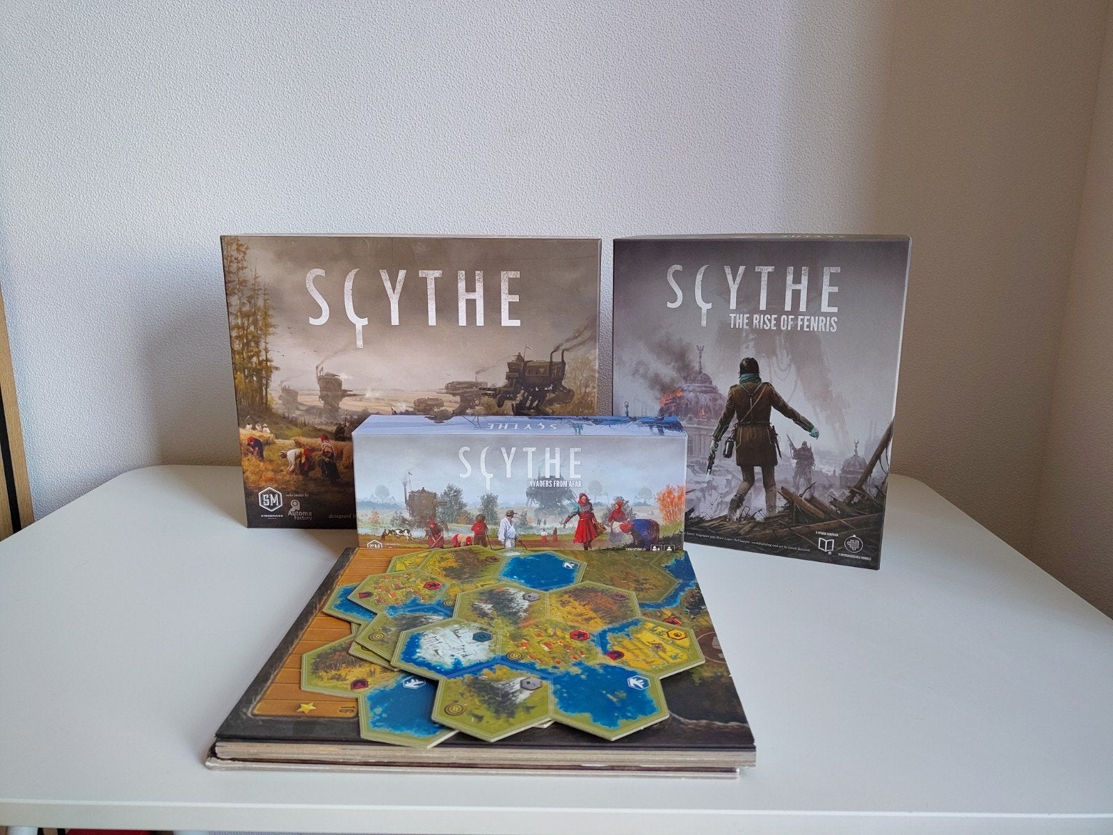 Scythe: een uitgebreide set met handige en mooie organizer!, Vijf spelers of meer, Ophalen, Gebruikt, Stonemaier Games