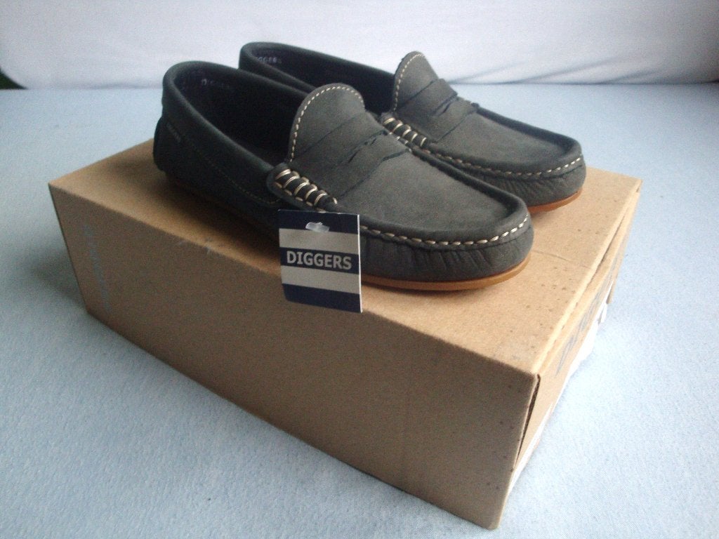 Diggers leren loafers donkerblauw/grijs maat 34 NIEUW, Kinderen en Baby's, Meisje, Diggers, Schoenen, Nieuw