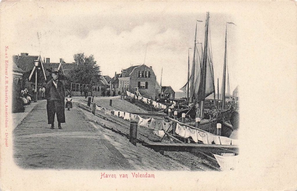 702-498-055 Haven Van Volendam, Verzamelen, Ophalen of Verzenden, Voor 1920, Noord-Holland