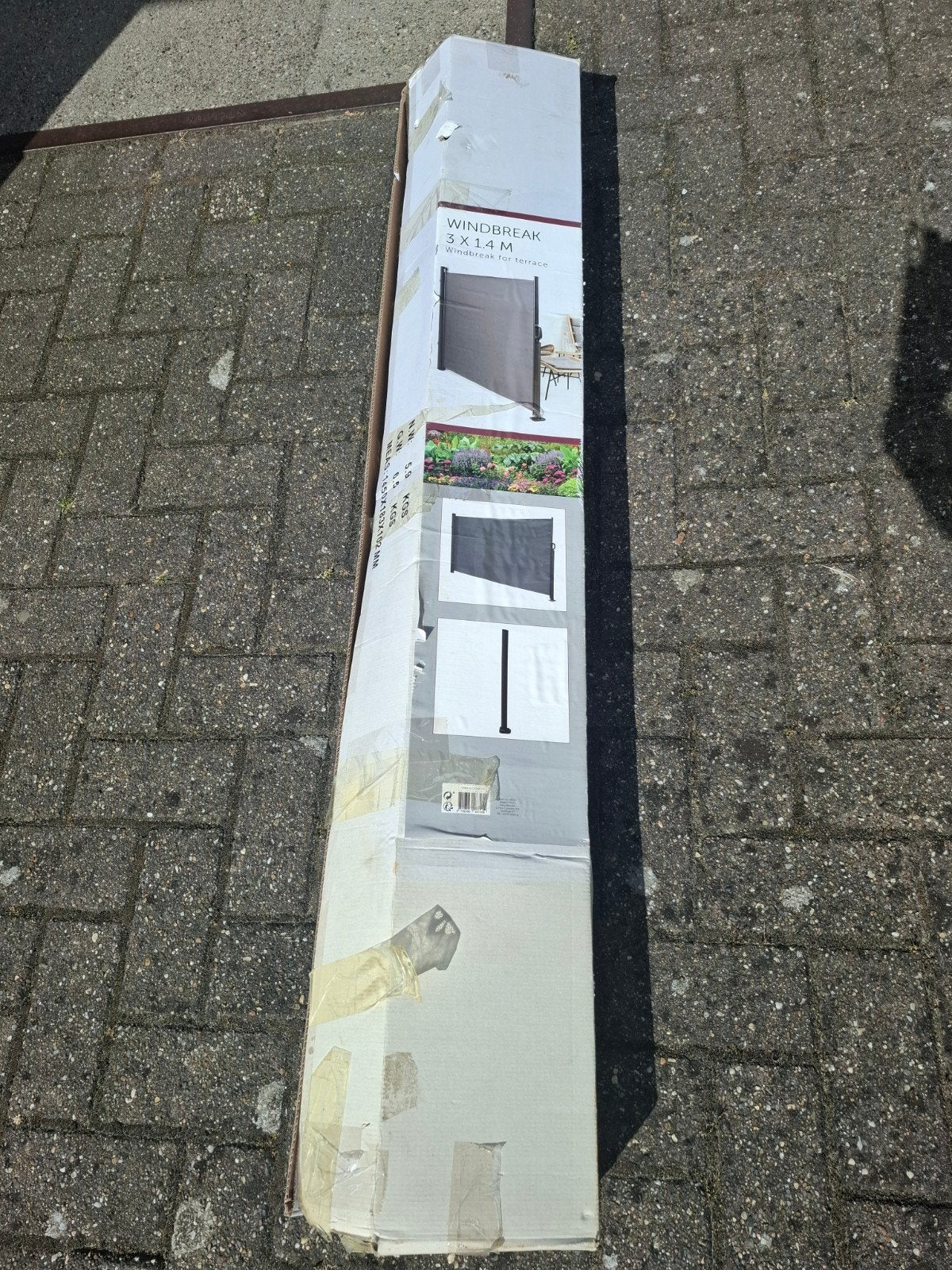 Windscherm 3 x 1.4 M voor terras - Nieuw in doos, Tuin en Terras, Ophalen, Overige materialen, 1 tot 2 meter, Minder dan 3 meter
