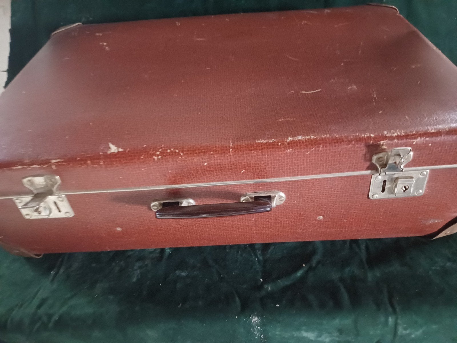 Vintage  koffer., Ophalen, Gebruikt, Leer