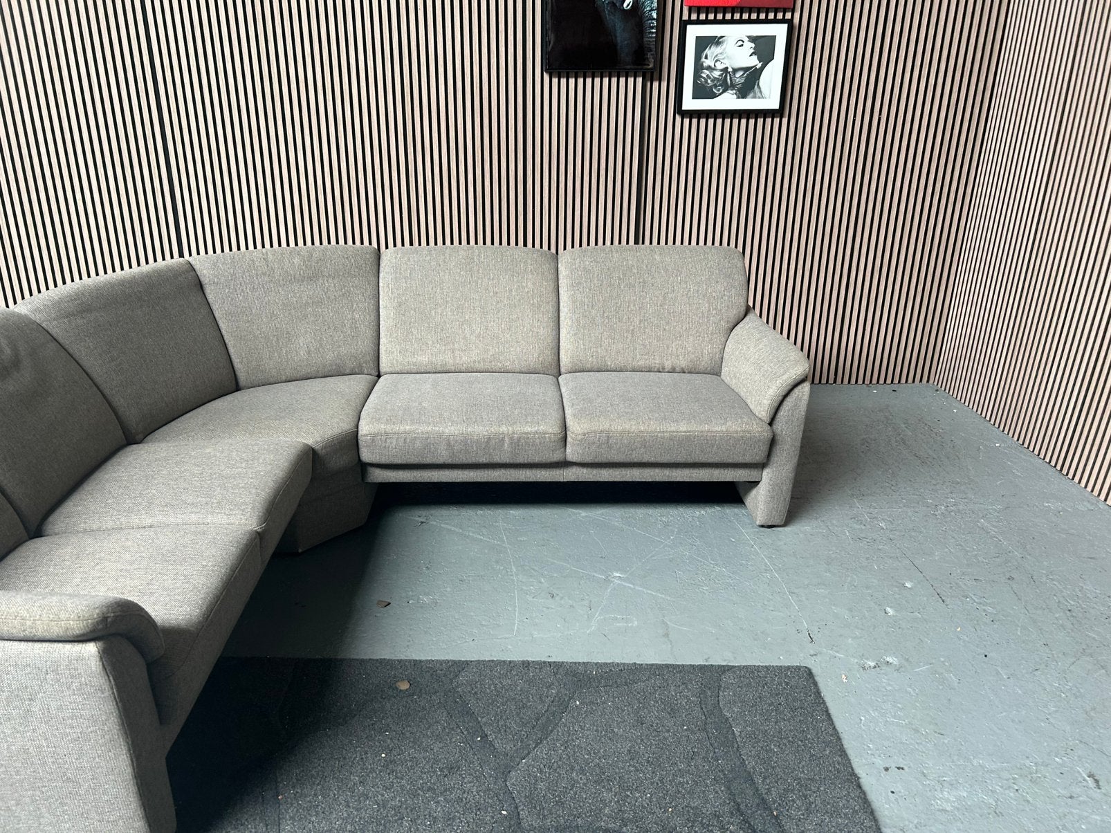 GRATIS LEVERING Hoekbank Grijs 250X195 GEREINIGD, Huis en Inrichting, Ophalen of Verzenden, Zo goed als nieuw, 200 tot 250 cm