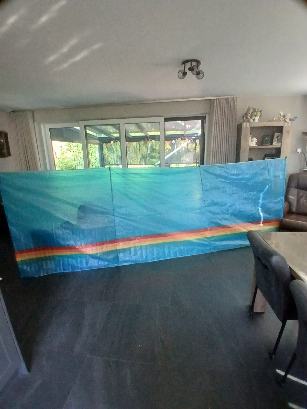 Windscherm 3,5 - 4 meter met toebehoren, Caravans en Kamperen, Ophalen of Verzenden, Gebruikt