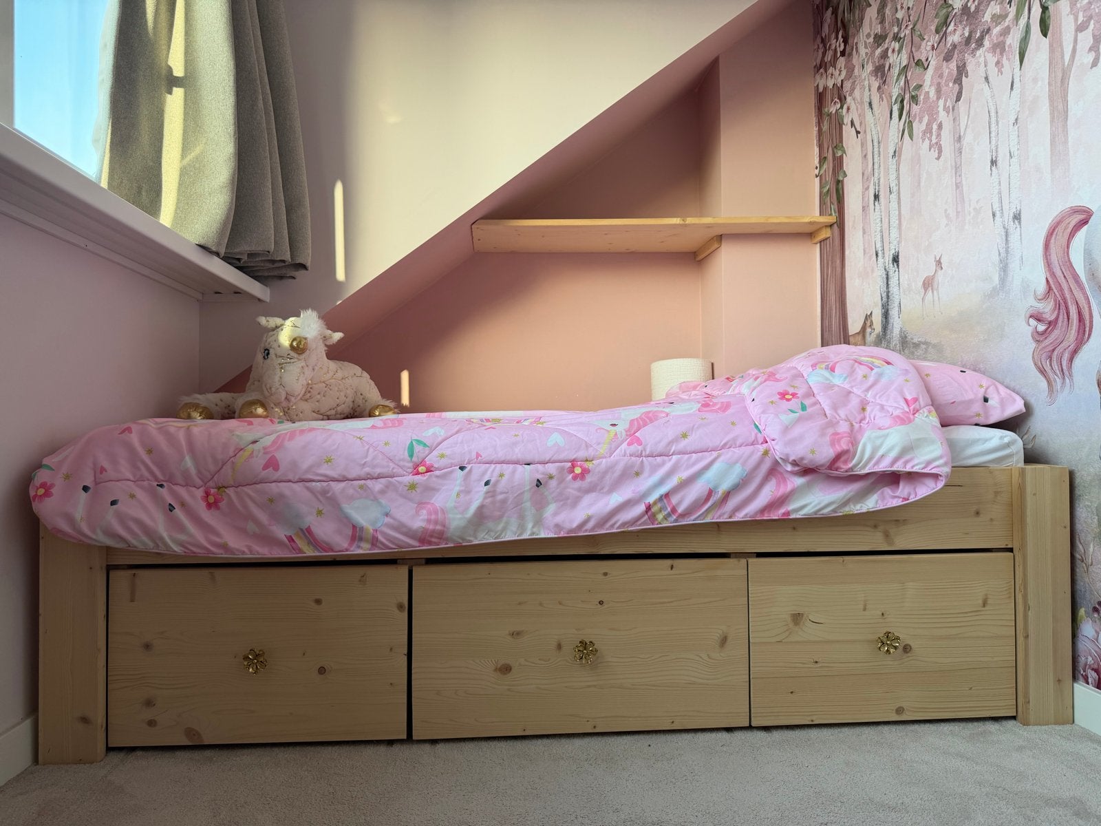 Kinderbed 178x95 met matras en lades - Zo goed als nieuw, Kinderen en Baby's, Kinderkamer | Bedden, Ophalen, 85 tot 100 cm, Zo goed als nieuw