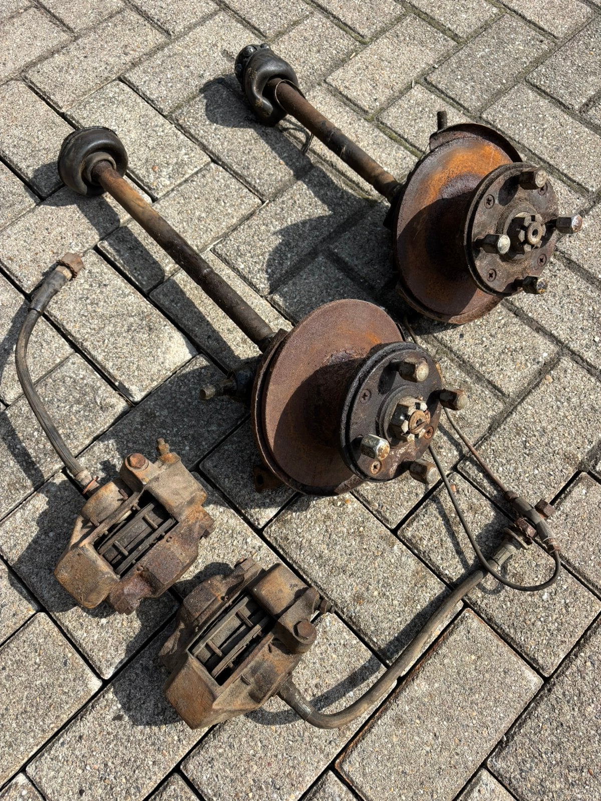Schijfremmen set voor de classic mini 7.5 inch voor revisie, Auto-onderdelen, Ophalen of Verzenden, Gebruikt, Mini