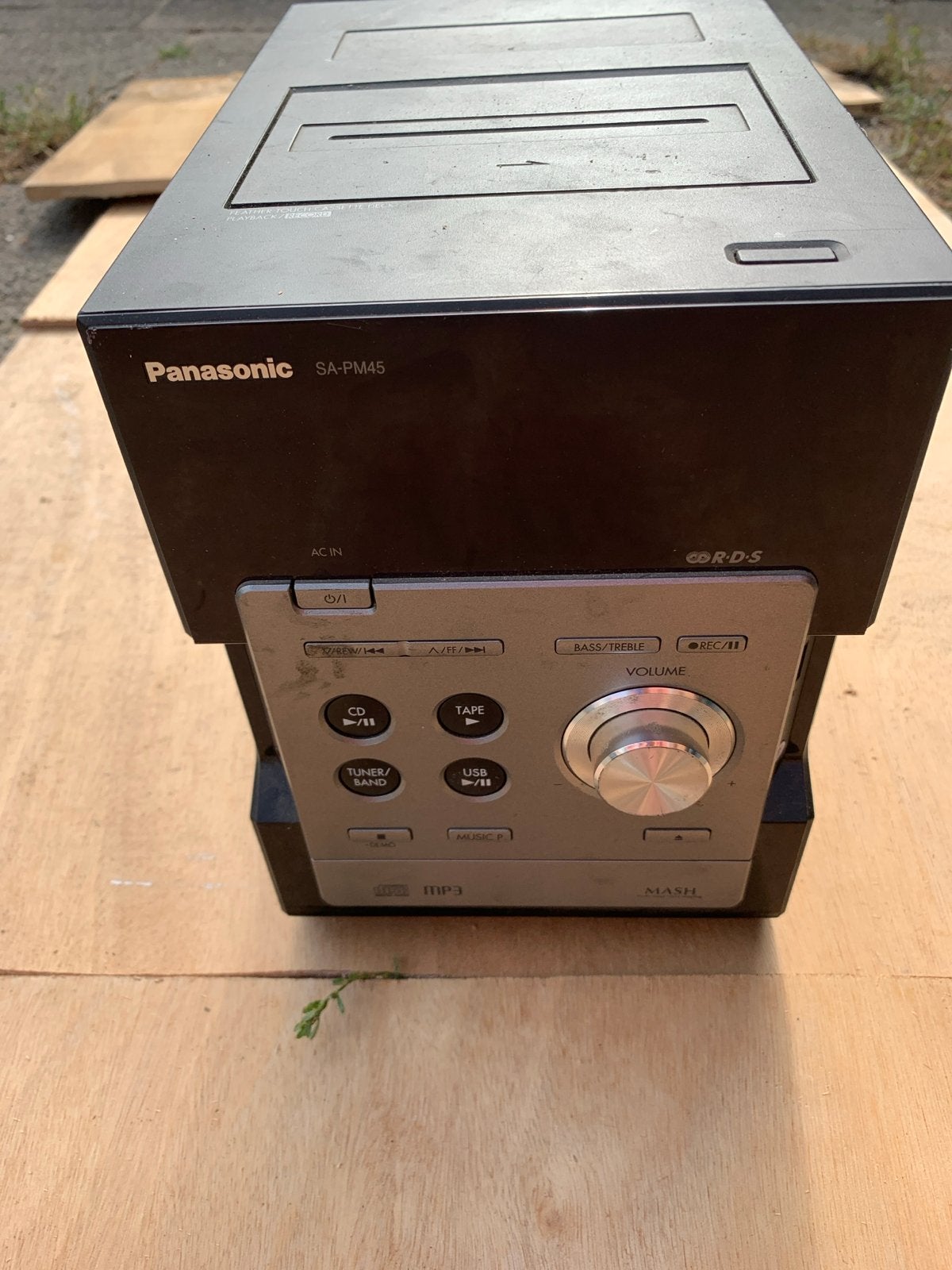 Panasonic SA-PM45 Microset - Werkt goed, zonder speakers, Gebruikt, Cassettedeck, Microset, Ophalen