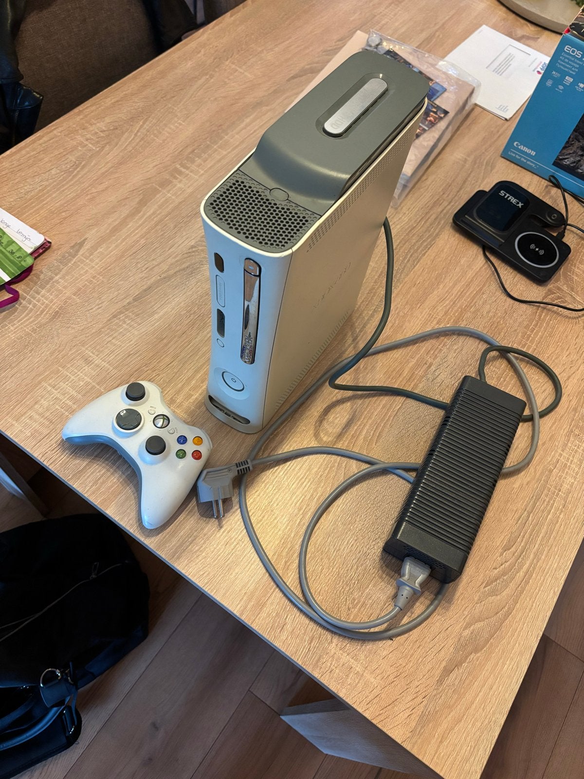 Xbox 360 Pro met 60GB HDD en controller, Gebruikt, 360 Pro of Premium, Ophalen of Verzenden, 60 GB