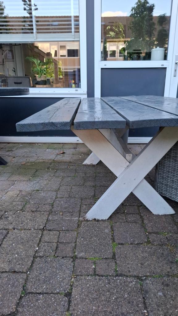 Tuintafel 190 x 102, Ophalen, Gebruikt, Rechthoekig, Hout