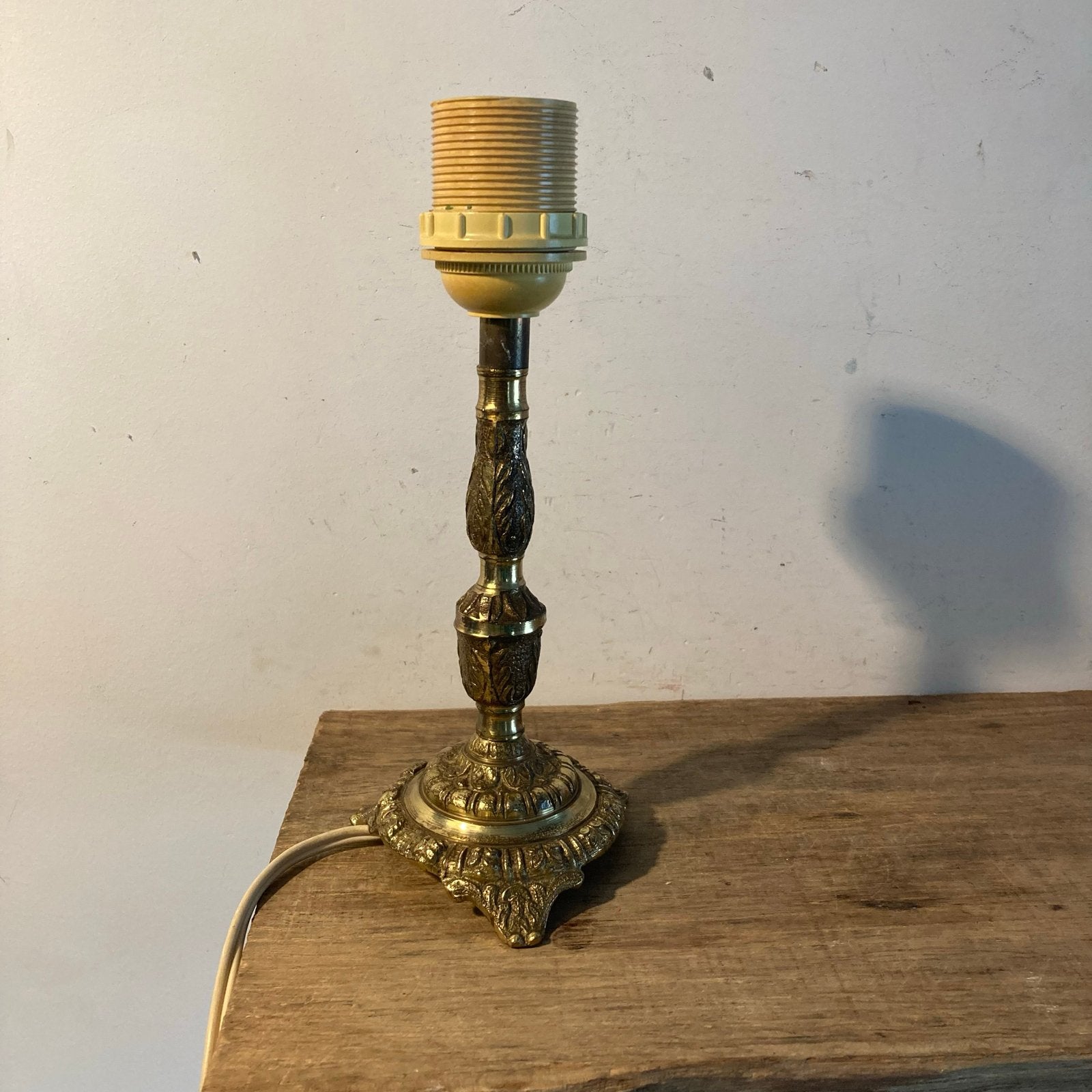 Vintage Tafellamp Messing/Brons Barok/Art Nouveau, Ophalen of Verzenden