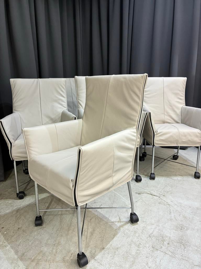 6 Nieuw refurbished Montis Chaplin stoelen, Huis en Inrichting, Stoelen, Ophalen, Overige kleuren, ., Leer