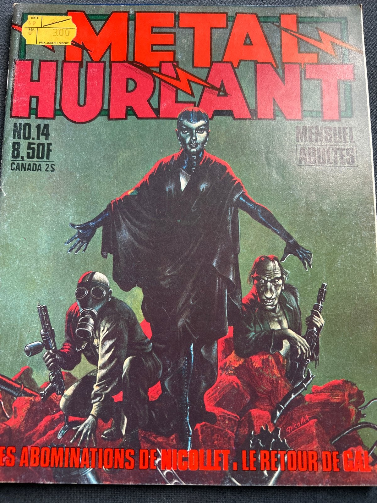 Metal Hurlant No. 14 - Franse Sci-Fi Strip, Eén stripboek, Ophalen of Verzenden, Gelezen