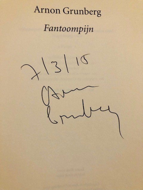 Gesigneerd, Arnon Grunberg, Fantoompijn, Boeken, Ophalen of Verzenden, Zo goed als nieuw, Arnon Grunberg, Nederland