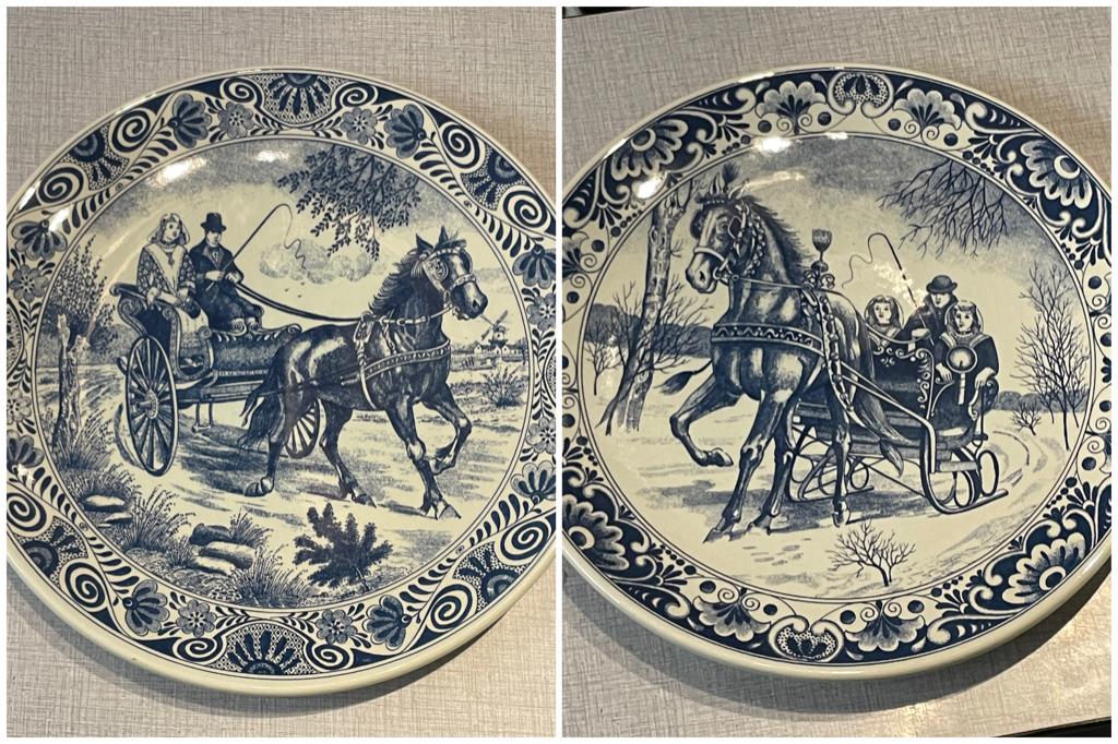 2x Wandborden: Friese Sjees en Zeeuwse Arrenslede anno 1839, Ophalen of Verzenden