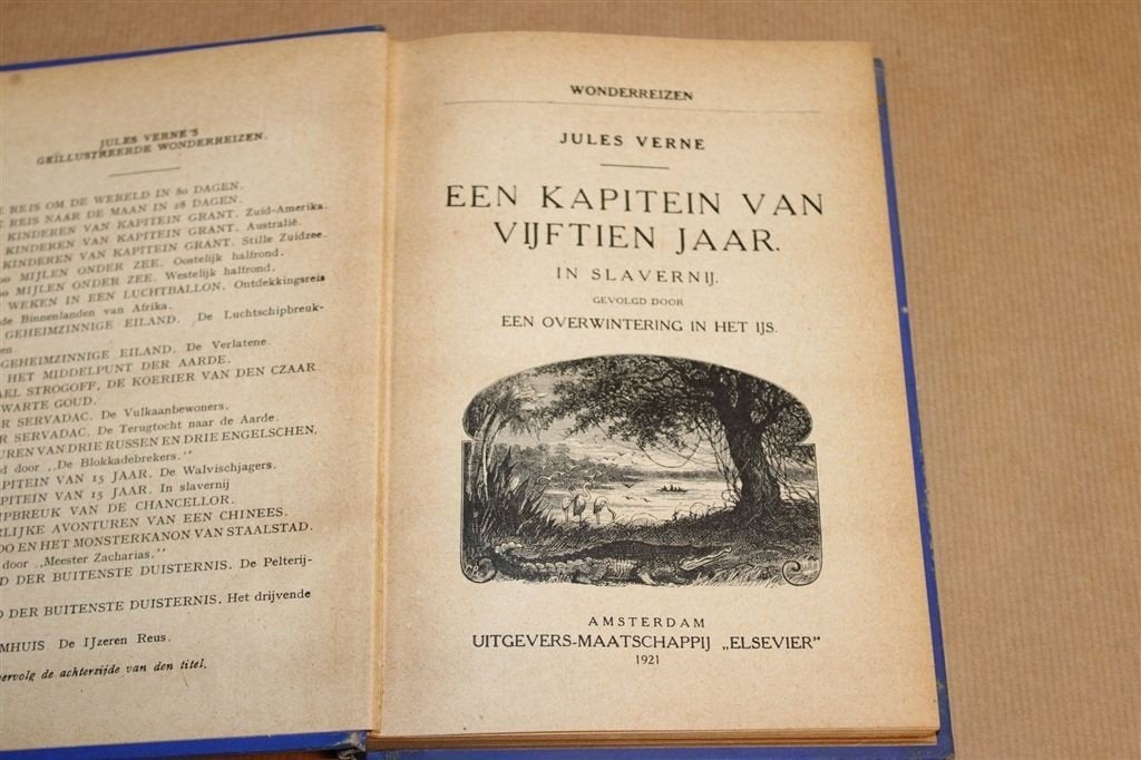 Kapitein van Vijftien Jaar — Verne Wonderreizen 1921, Ophalen of Verzenden, Gelezen