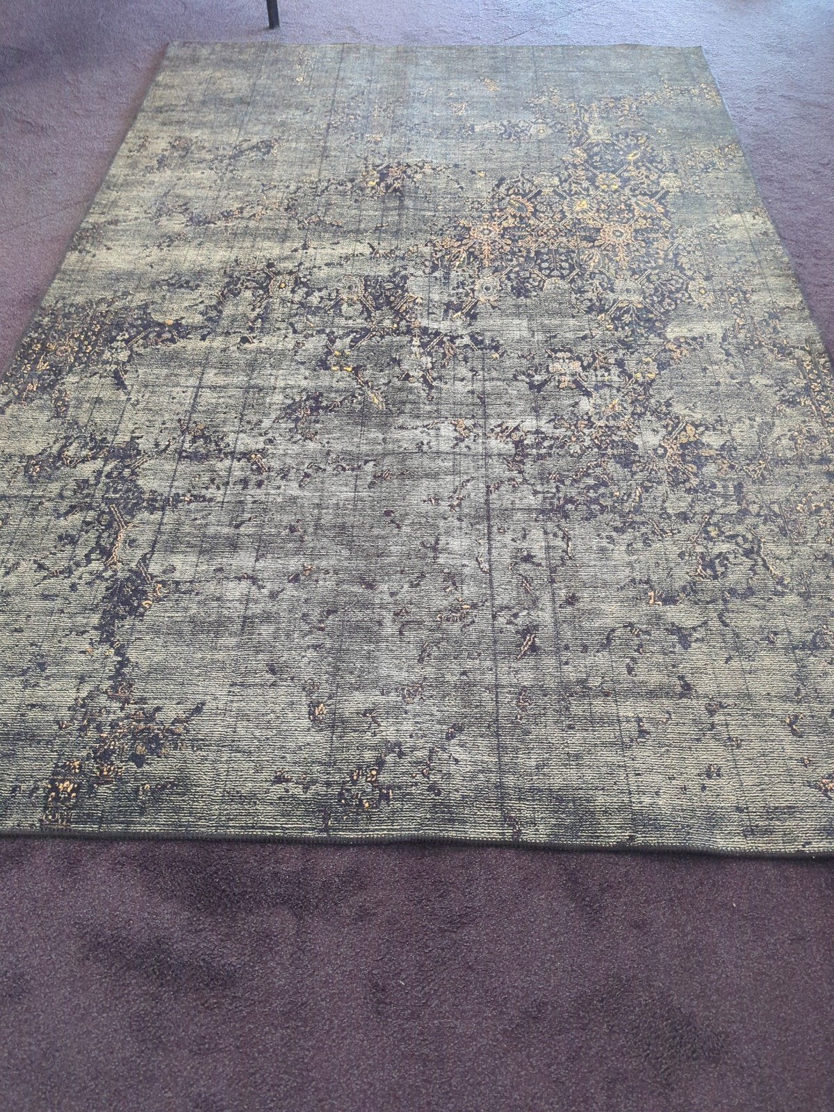 Groot Vintage Vloerkleed 200x290cm Laagpolig - Nieuw, Huis en Inrichting, Stoffering | Tapijten en Kleden, Ophalen, Grijs, Vintage