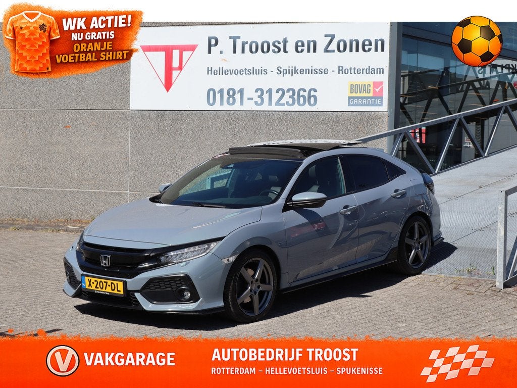 Honda Civic 1.5 i-VTEC Sport Plus Panoramadak/Achteruitrijca, 12 maanden, 4 cilinders, Leder, Automatische klimaatregeling