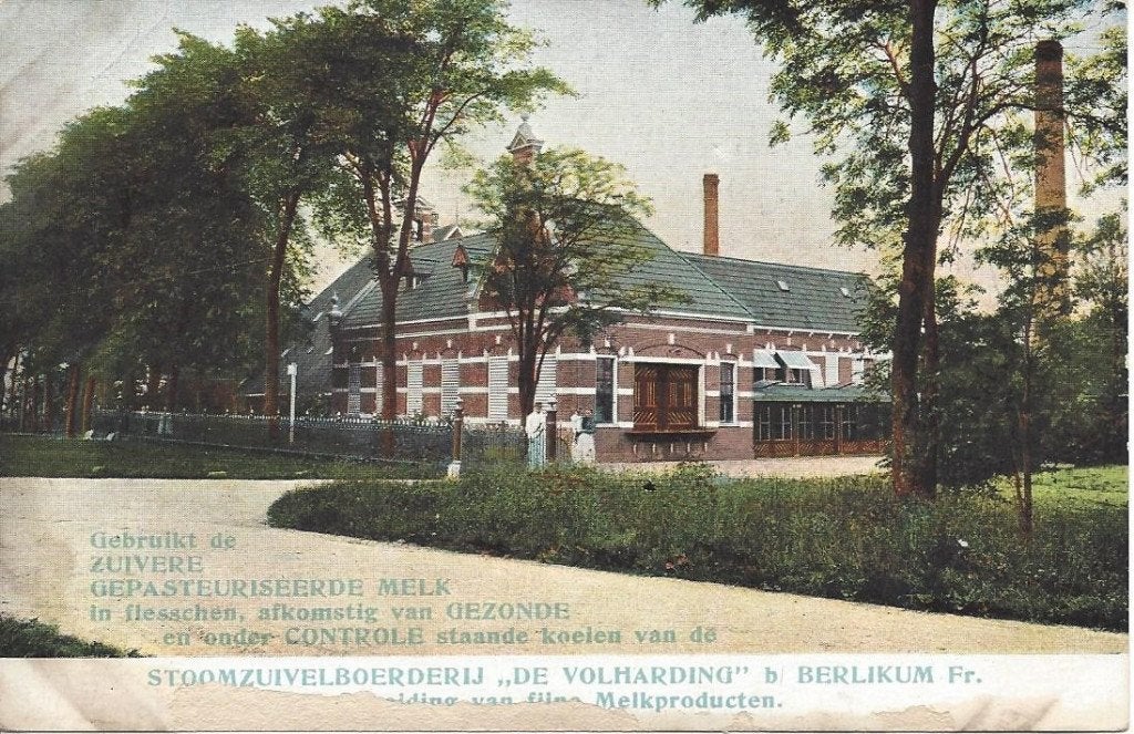 Berlikum (Frl.) Berltsum, Stoomzuivelboerderij De Volharding, Ophalen of Verzenden, Voor 1920, Ongelopen, Friesland