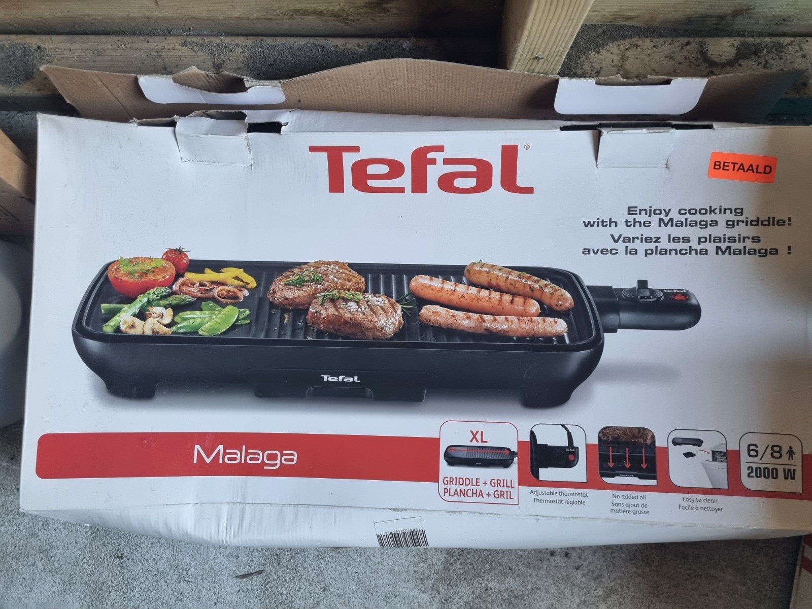 Tefal Gourmet Party-Set, Malaga grill en Pierrade-Raclette, Ophalen, Nieuw, 4 t/m 7 personen